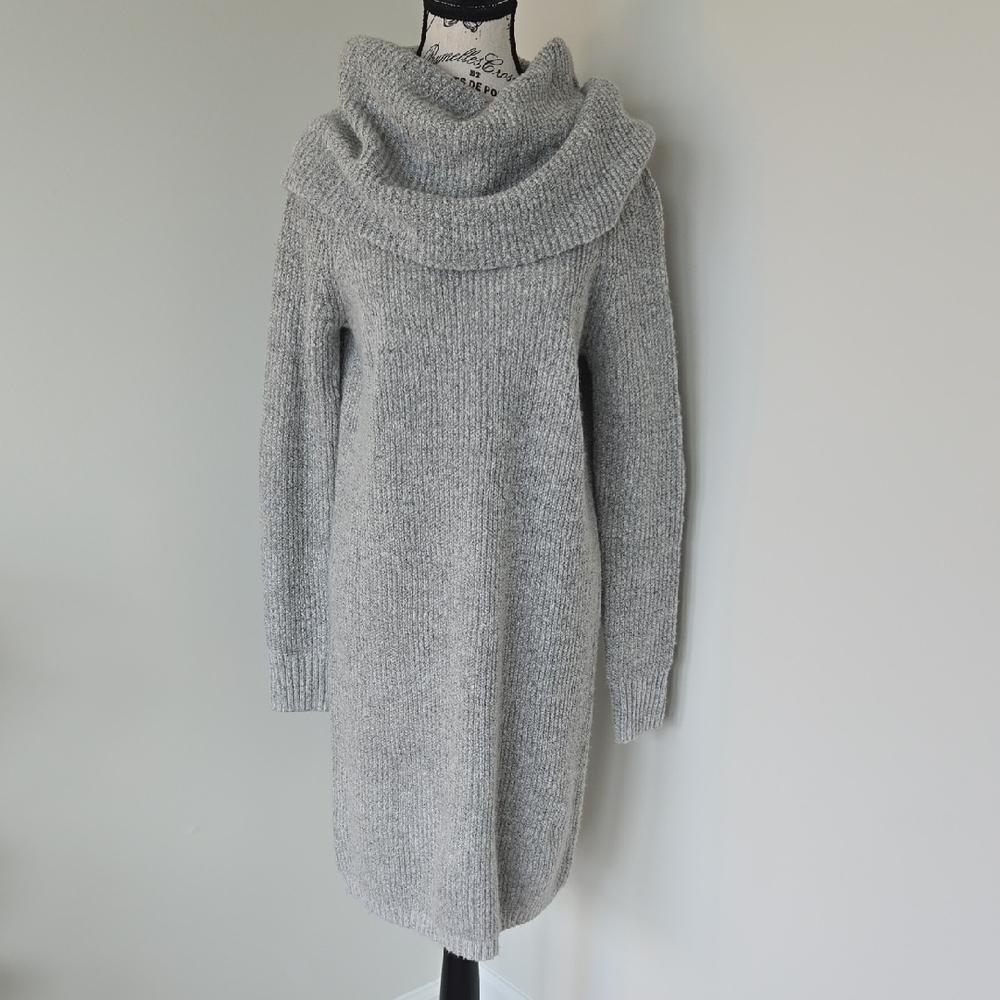 Merona Gray Cowl Neck Sweater Dress